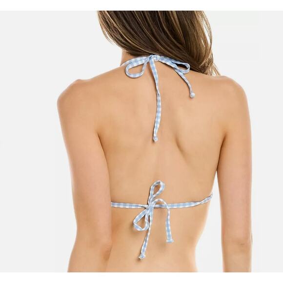 Andie Swim Blue White Bikini Top The String Top Large - Picture 2 of 8